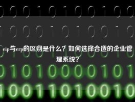 eip与erp的区别是什么？如何选择合适的企业管理系统？