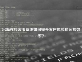 出海在线客服系统如何提升客户体验和运营效率？