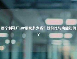 西宁制鞋厂ERP系统多少钱？性价比与功能如何？