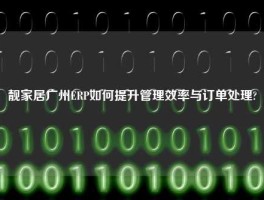 靓家居广州ERP如何提升管理效率与订单处理?