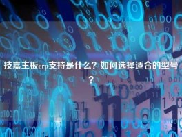技嘉主板erp支持是什么？如何选择适合的型号？