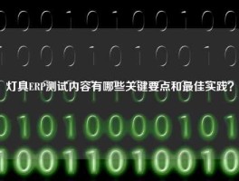 灯具ERP测试内容有哪些关键要点和最佳实践？