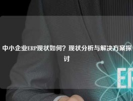 中小企业ERP现状如何？现状分析与解决方案探讨
