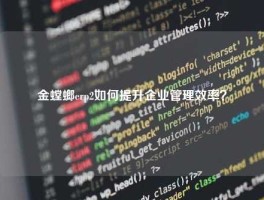 金螳螂erp2如何提升企业管理效率？