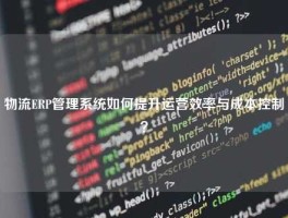 物流ERP管理系统如何提升运营效率与成本控制？
