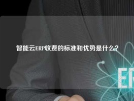 智能云ERP收费的标准和优势是什么？