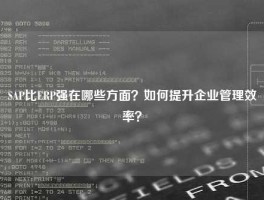 SAP比ERP强在哪些方面？如何提升企业管理效率？