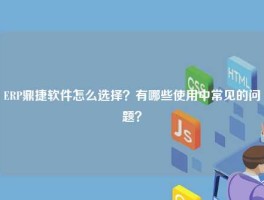 ERP鼎捷软件怎么选择？有哪些使用中常见的问题？
