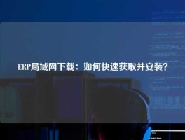 ERP局域网下载：如何快速获取并安装？