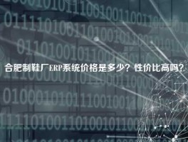 合肥制鞋厂ERP系统价格是多少？性价比高吗？