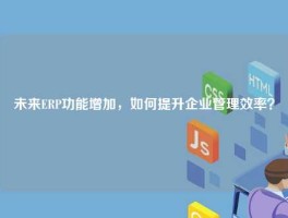 未来ERP功能增加，如何提升企业管理效率？