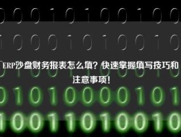 ERP沙盘财务报表怎么填？快速掌握填写技巧和注意事项！