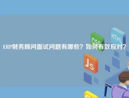 ERP财务顾问面试问题有哪些？如何有效应对？