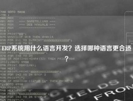ERP系统用什么语言开发？选择哪种语言更合适？
