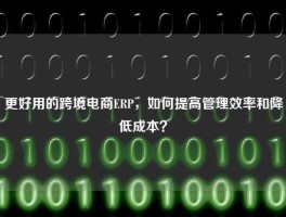 更好用的跨境电商ERP，如何提高管理效率和降低成本？