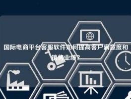 国际电商平台客服软件如何提高客户满意度和销售业绩？